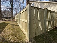 <b>Pressure Treated Spaced Picket Wood Fence with Single Walk Gate</b>
